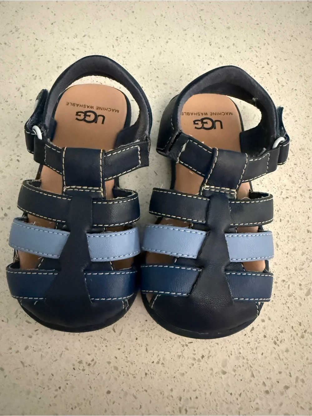 UGG Kolding Kids' Blue Leather Sandals